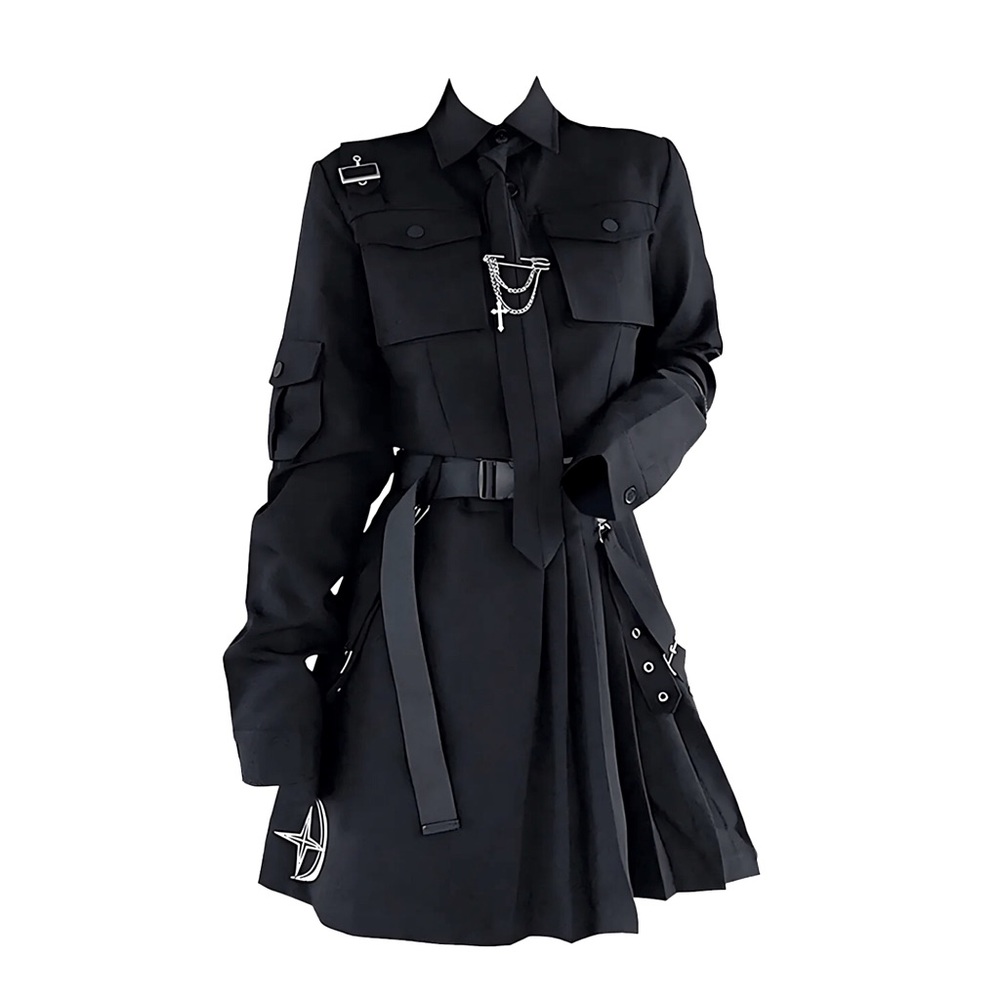 Dark Gothic Skirt Suit Set